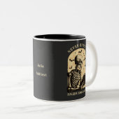 Nie besser lesen Club Skeleton Gothic Hallowee Zweifarbige Tasse (VorderseiteRechts)