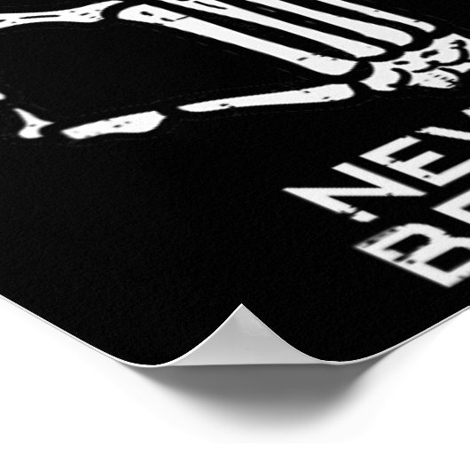 Nie besser Ok Sign Skeleton Hand Fun Halloween M Poster (Ecke)