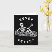 Nie besser Skeleton Fun Skull Halloween Karte (Gelbe Blume)