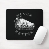 Nie besser Skeleton Funny Skull Lazy Skeleton Ha Mousepad (Mit Mouse)