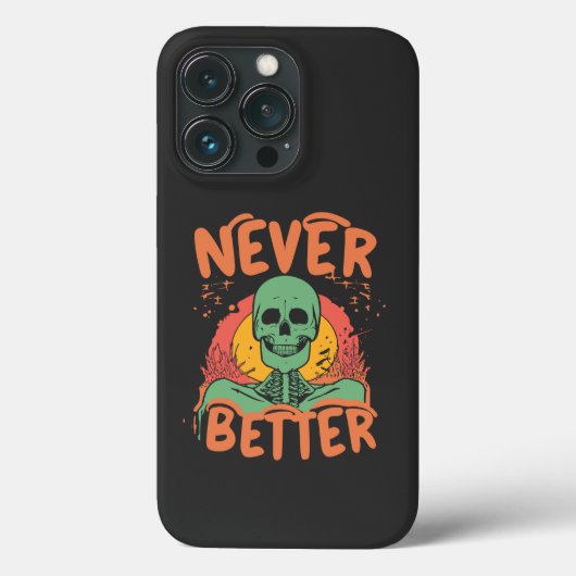Nie besser Skeleton Halloween Case-Mate iPhone Hülle (Rückseite)