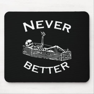 Nie besser Skeleton Lazy Halloween Kostümspass S Mousepad