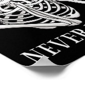 Nie besser Skeleton Spaß Halloween Skull Poster (Ecke)