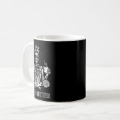 Nie besser Skelett Frauen trinken Kaffee Frieden Kaffeetasse (Vorderseite Links)