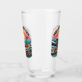 Nie besser - Skelettsurfing Sunset Wave Design Glas (Links)