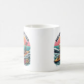 Nie besser - Skelettsurfing Sunset Wave Design Kaffeetasse (Mittel)