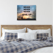 NIE CHURCHILL WRAPPED CANVAS DRUCKEN GEBEN LEINWANDDRUCK (Insitu (Schlafzimmer))