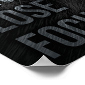 Nie den Fokus verlieren - Löwenmotivation Poster (Ecke)