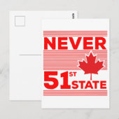Nie der 51. Staat Postkarte (Vorne/Hinten)