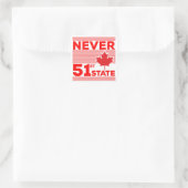 Nie der 51. Staat Quadratischer Aufkleber (Tasche)