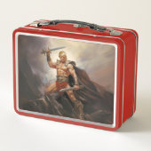 Nie die Fantasie übergeben Trump Barbar der Freihe Metall Brotdose (Rückseite)