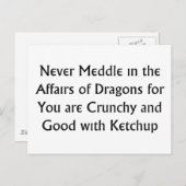 Nie Dragons Postkarte (Vorne/Hinten)