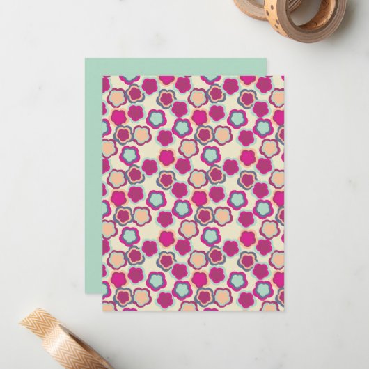 Nie ein Blumengarten versprochen Mitteilungskarte (Vorderseite/Rückseite Beispiel)