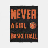 Nie ein Mädchen unterschätzen, das Bysketbyll Fu s Fleecedecke (Vorderseite)