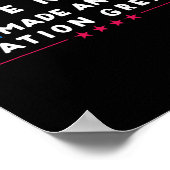 Nie eine Nation groß gemacht Poster (Ecke)