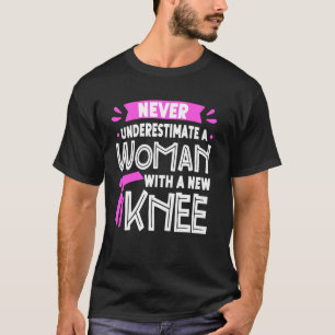 Nie eine weibliche Neubesetzung des Knie unterschä T-Shirt
