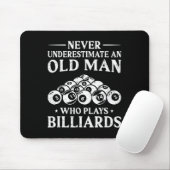 Nie einen alten Mann unterschätzen, der Billiard s Mousepad (Mit Mouse)