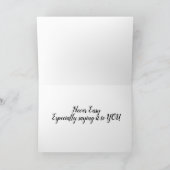 NIE EINFACHES SPRICHWORT **GUTES BYE*** INSBESONDE KARTE (Innenseite)