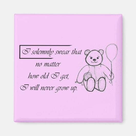 nie erwachsen magnet (Vorne)