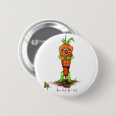 Nie F ** k mit einem Carrott Knopf Button (Vorne & Hinten)
