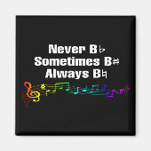 Nie flach, manchmal B scharfe Magnet (Vorne)