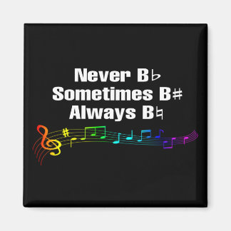 Nie flach, manchmal B scharfe Magnet