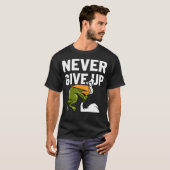 Nie Frog Bird aufgeben, sonnige Motivation erstick T-Shirt (Vorne ganz)
