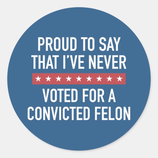 Nie für Trump stimmen Runder Aufkleber (Vorderseite)