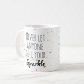 Nie gelassen jedermann Dull Ihre Schein-Goldsterne Kaffeetasse (Vorderseite Links)