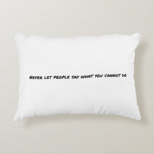 Nie Gelassen Menschen sagen Akzent Pillow Dekokissen
