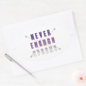 Nie genug Löffel Ovaler Aufkleber (Umschlag)