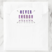 Nie genug Löffel Ovaler Aufkleber (Tasche)