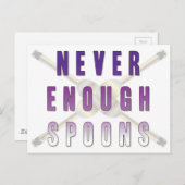 Nie genug Löffel Postkarte (Vorne/Hinten)