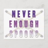 Nie genug Löffel Postkarte (Vorderseite)