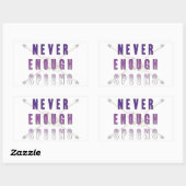 Nie genug Löffel Rechteckiger Aufkleber (Blatt)