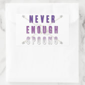 Nie genug Löffel Rechteckiger Aufkleber (Tasche)