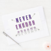 Nie genug Löffel Rechteckiger Aufkleber (Umschlag)