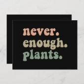 Nie genug Pflanze Gartengarten Postkarte (Vorne/Hinten)