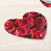 Nie genug Rote Rose Blume Untersetzer (angewinkelt)