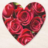 Nie genug Rote Rose Blume Untersetzer (Vorderseite)