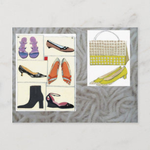 nie genug Schuhe Postkarte