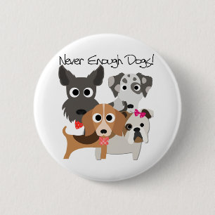 Nie genügende Hunde Button