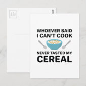 Nie geschmeckt mein Getreide Postkarte (Vorne/Hinten)