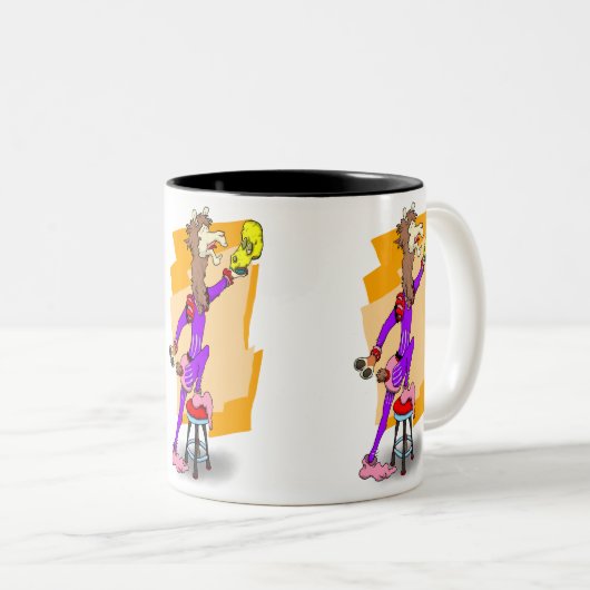 ¡ Nie Heudrama de Lama!! 1 Zweifarbige Tasse (VorderseiteRechts)