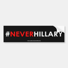 Nie Hillary-Autoaufkleber #NEVERHILLARY Autoaufkleber