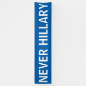 NIE HILLARY für Präsidenten 2016 Banner (Vertikal)