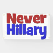Nie Hillary rot & blau Banner (Horizontal)