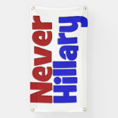 Nie Hillary rot & blau Banner (Vertikal)