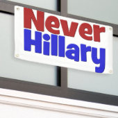 Nie Hillary rot & blau Banner (Äußeres Gebäude)