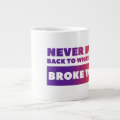 Nie - Jumbo-Tasse als Geschenk (Vorderseite)